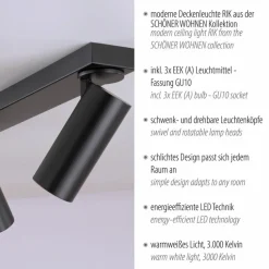 SCHÖNER WOHNEN-Kollektion Spots & Strahle-Strahler Rik Schwarz