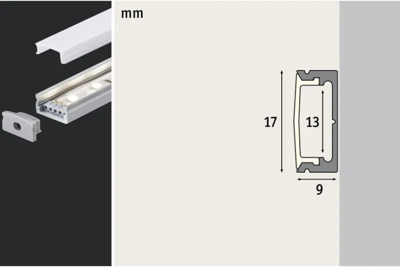 Zubehör|Led-Stripes & Lichterketten|Paulmann Strip-Profil Base Silber