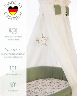 Stubenwagen & Babywiegen|Stubenwagen & Babywiegen|Mionido Stubenwagen Lounge 85 x 45 cm Mint