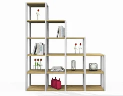 Regale-Stufenregalkombi Padua Eiche / Grau