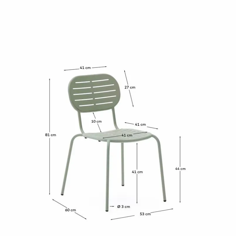 Balkonstühle|Gartenstühle|Kave Home Stuhl Brai Türkis