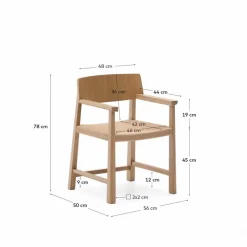 Kave Home Stühle-Stuhl Idun Eiche