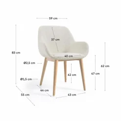 Stühle|Kave Home Stuhl Konna Weiß