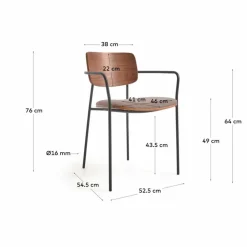 Kave Home Stühle-Stuhl Maureen Anthrazit