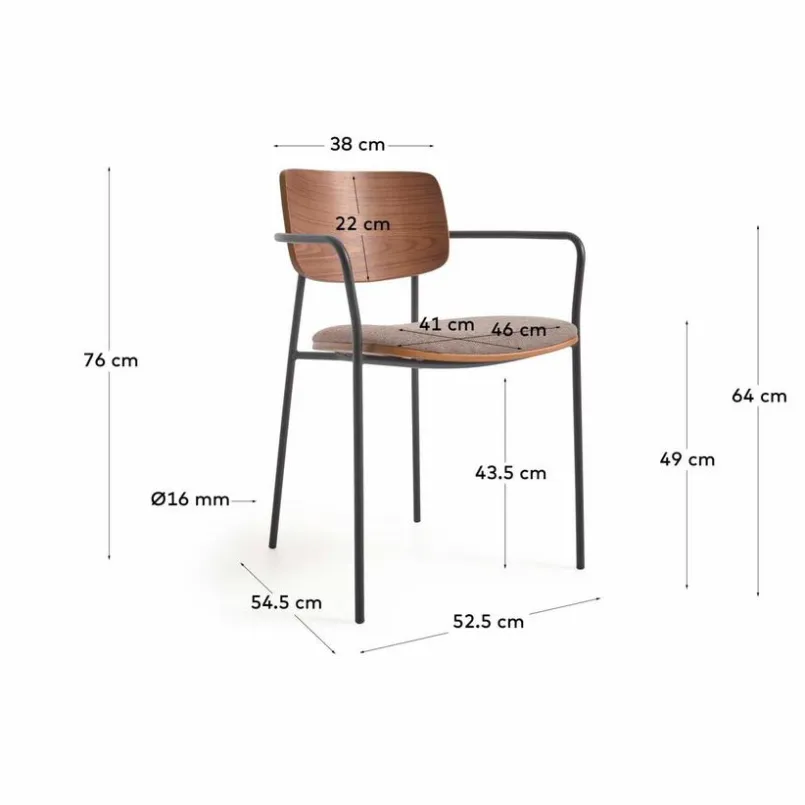 Kave Home Stühle-Stuhl Maureen Anthrazit