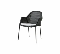 Cane-line Gartenstuhl-Auflagen-Stuhlkissen Breeze 48 x 45,50 cm Hellgrau