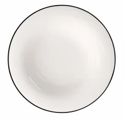 Villeroy & Boch Geschirr-Suppenteller Black Lines Ø 23,1 cm Weiß