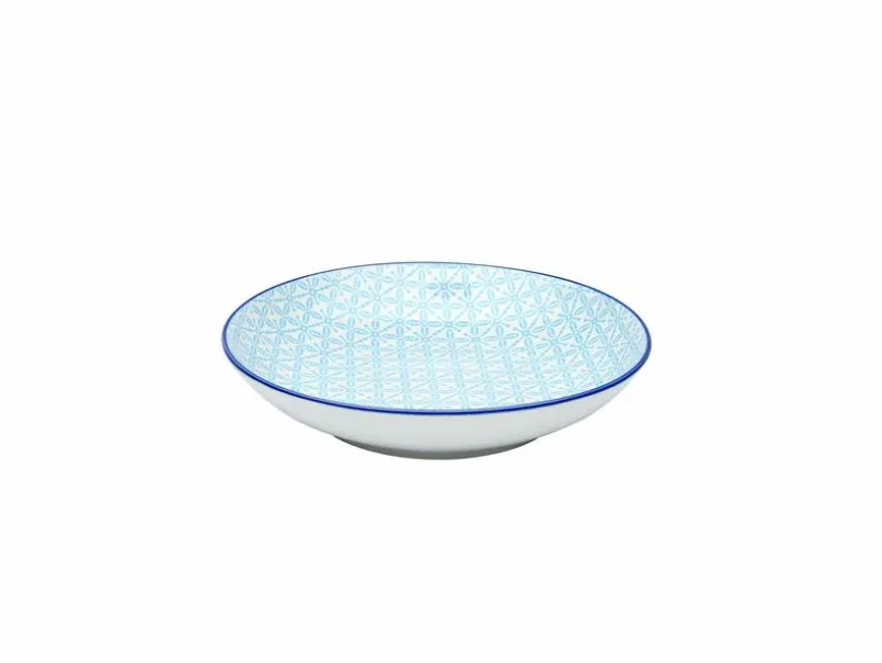 CreaTable Geschirr-Suppenteller Mediterran Ø 21 cm Blau
