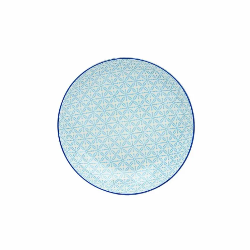 CreaTable Geschirr-Suppenteller Mediterran Ø 21 cm Blau