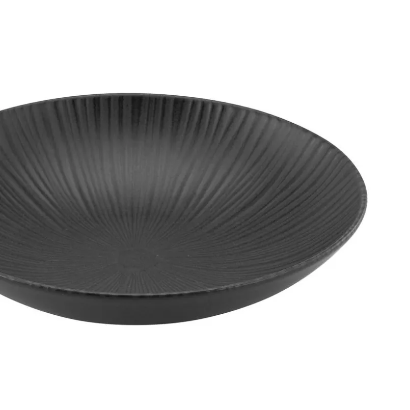 CreaTable Geschirr-Suppenteller Vesuvio Ø 22 cm Schwarz