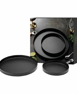 Tabletts|Tabletts|ladelle Tablett Aurora 2tlg. Schwarz