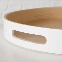 Tabletts|Tabletts|DAHEIM Tablett Bambo Ø 35,4 cm Braun