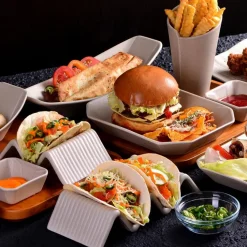Platten|Servierplatten|CreaTable Tacohalter Street Food 2tlg. Creme
