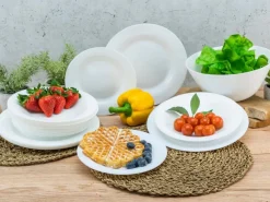 CreaTable Geschirr-Tafelservice Durable 19tlg. Weiß