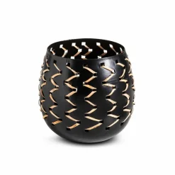 Teelichthalter|Teelichthalter| Teelichthalter Nairobi 14 cm Schwarz