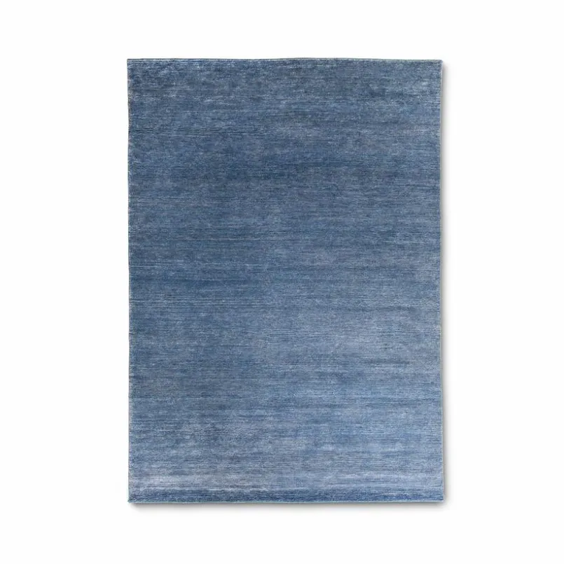 Moderne Teppiche-Teppich Silk Touch Relief 140x200 cm Blau