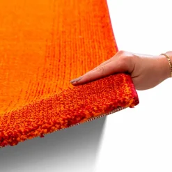 Moderne Teppiche-Teppich Uni Art 67 x 130 cm Orange