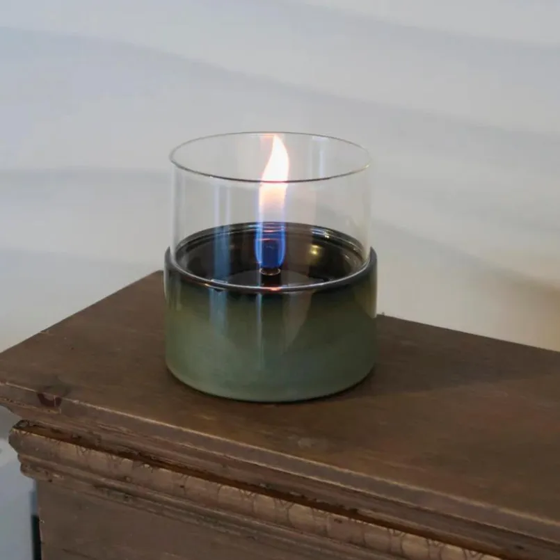 Feuerschalen|Tenderflame Tischfeuer Aster 10 Reactive Glaze Green