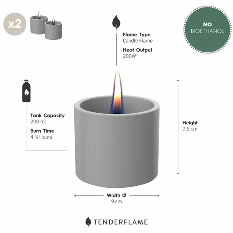 Feuerschalen|Tenderflame Tischfeuer Breeze 8 Black