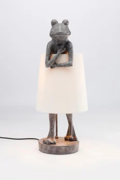 KARE DESIGN Dekofiguren Tiere & Pflanzen|Tischlampen-Tischleuchte Animal Frog 61600 Grau
