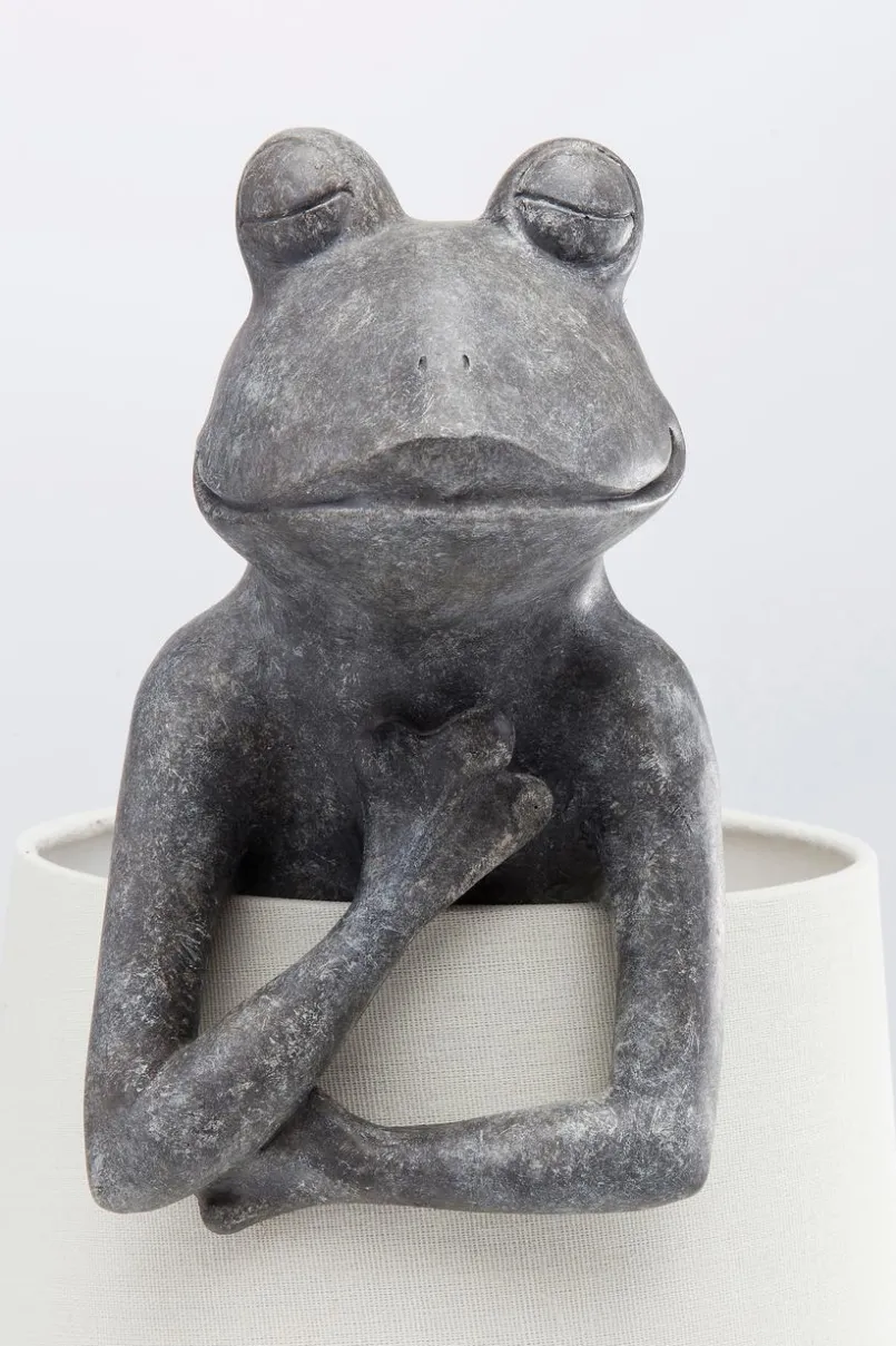 KARE DESIGN Dekofiguren Tiere & Pflanzen|Tischlampen-Tischleuchte Animal Frog 61600 Grau