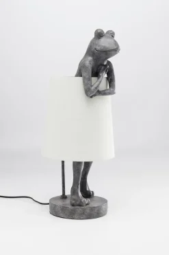 KARE DESIGN Dekofiguren Tiere & Pflanzen|Tischlampen-Tischleuchte Animal Frog 61600 Grau
