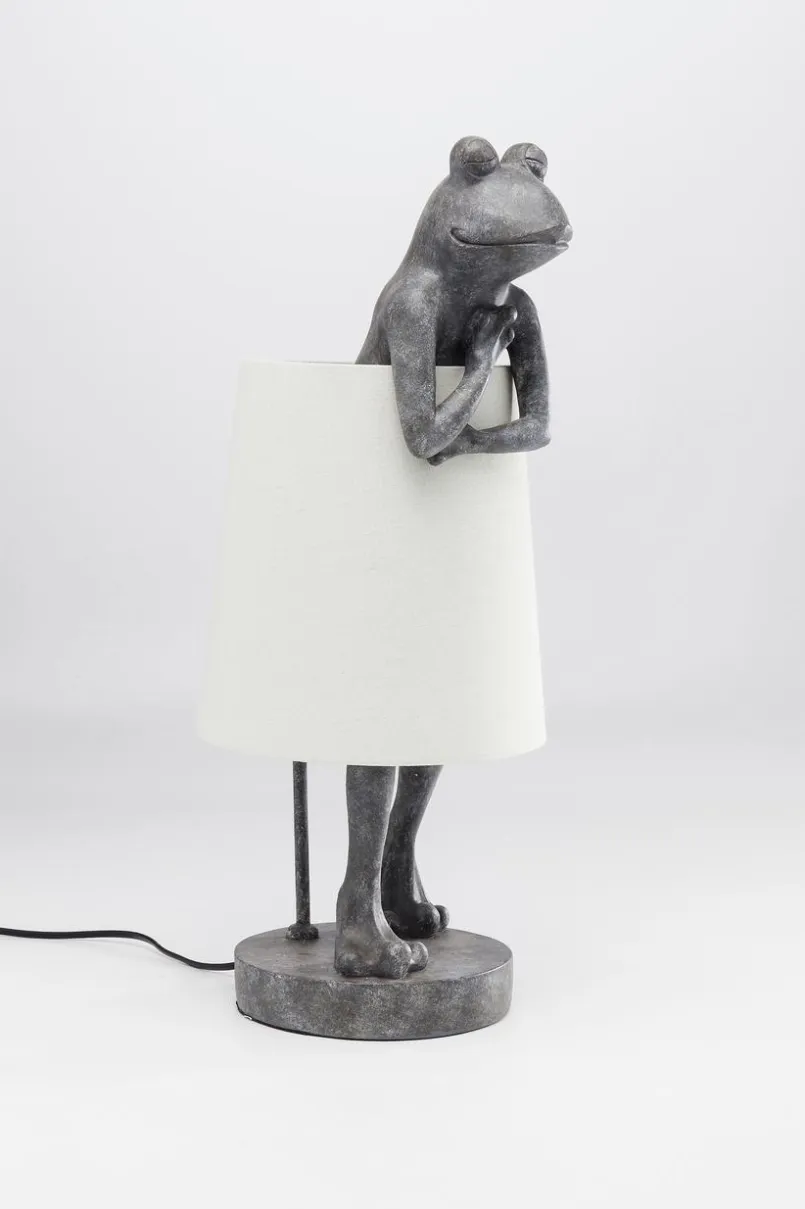 KARE DESIGN Dekofiguren Tiere & Pflanzen|Tischlampen-Tischleuchte Animal Frog 61600 Grau