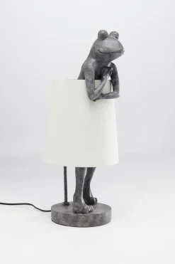 KARE DESIGN Dekofiguren Tiere & Pflanzen|Tischlampen-Tischleuchte Animal Frog 61600 Grau