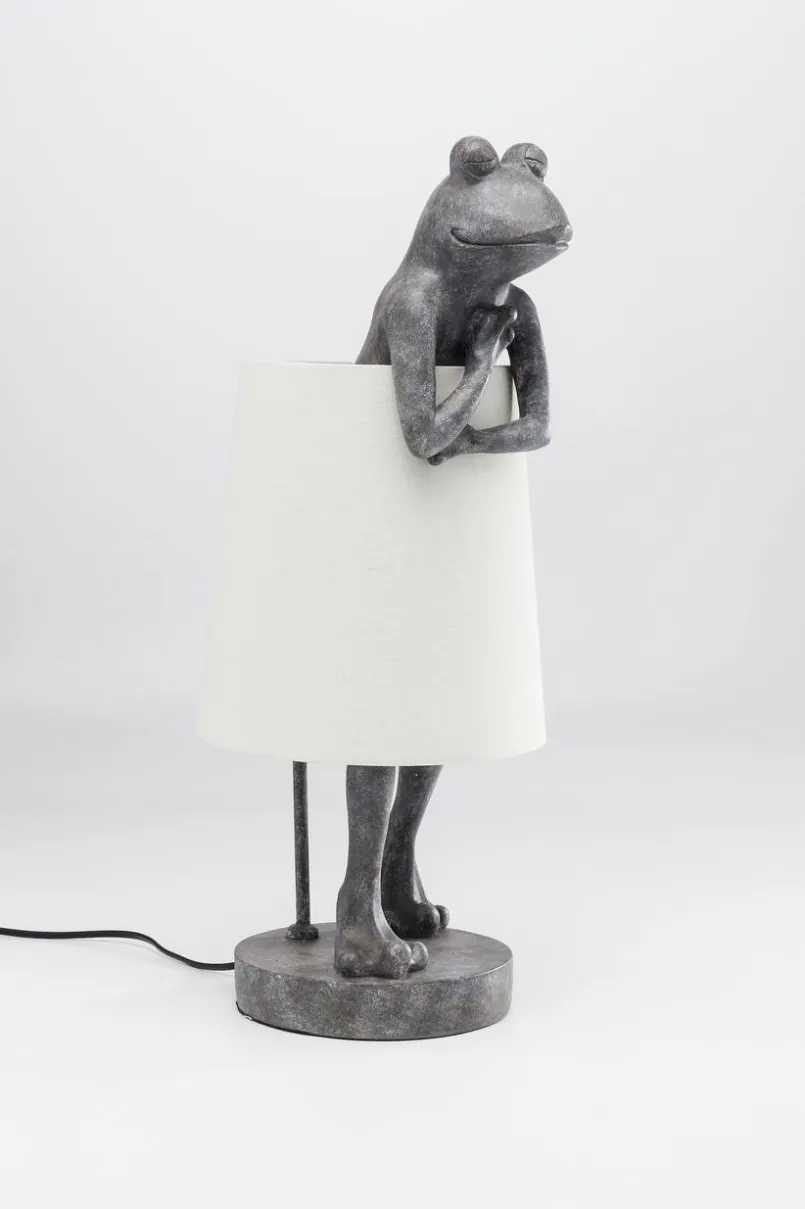 KARE DESIGN Dekofiguren Tiere & Pflanzen|Tischlampen-Tischleuchte Animal Frog 61600 Grau