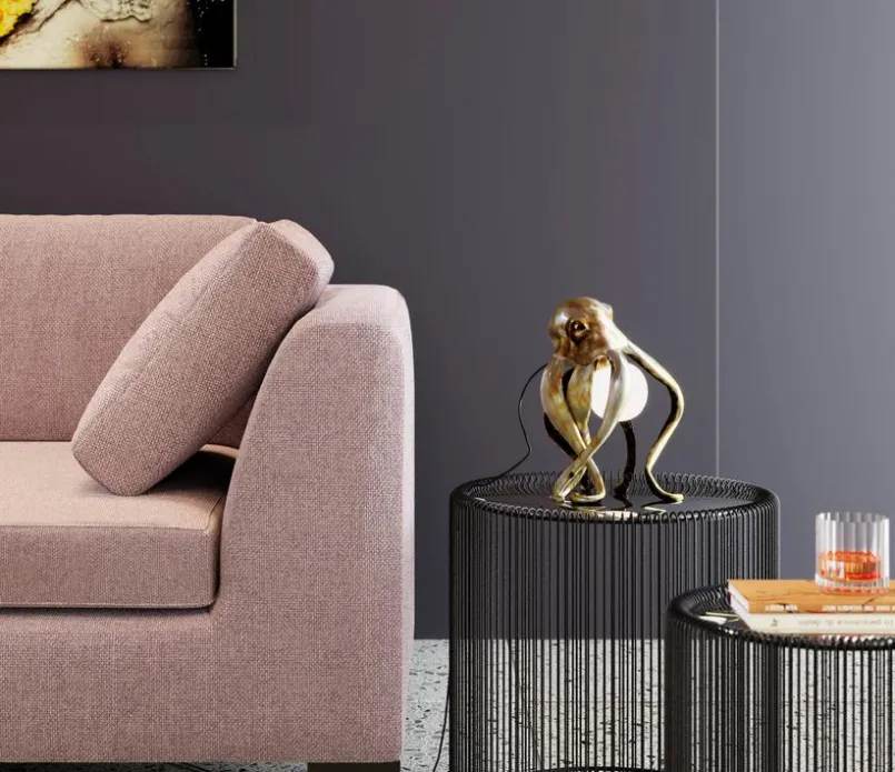 KARE DESIGN Tischlampen-Tischleuchte Animal Octopus Gold