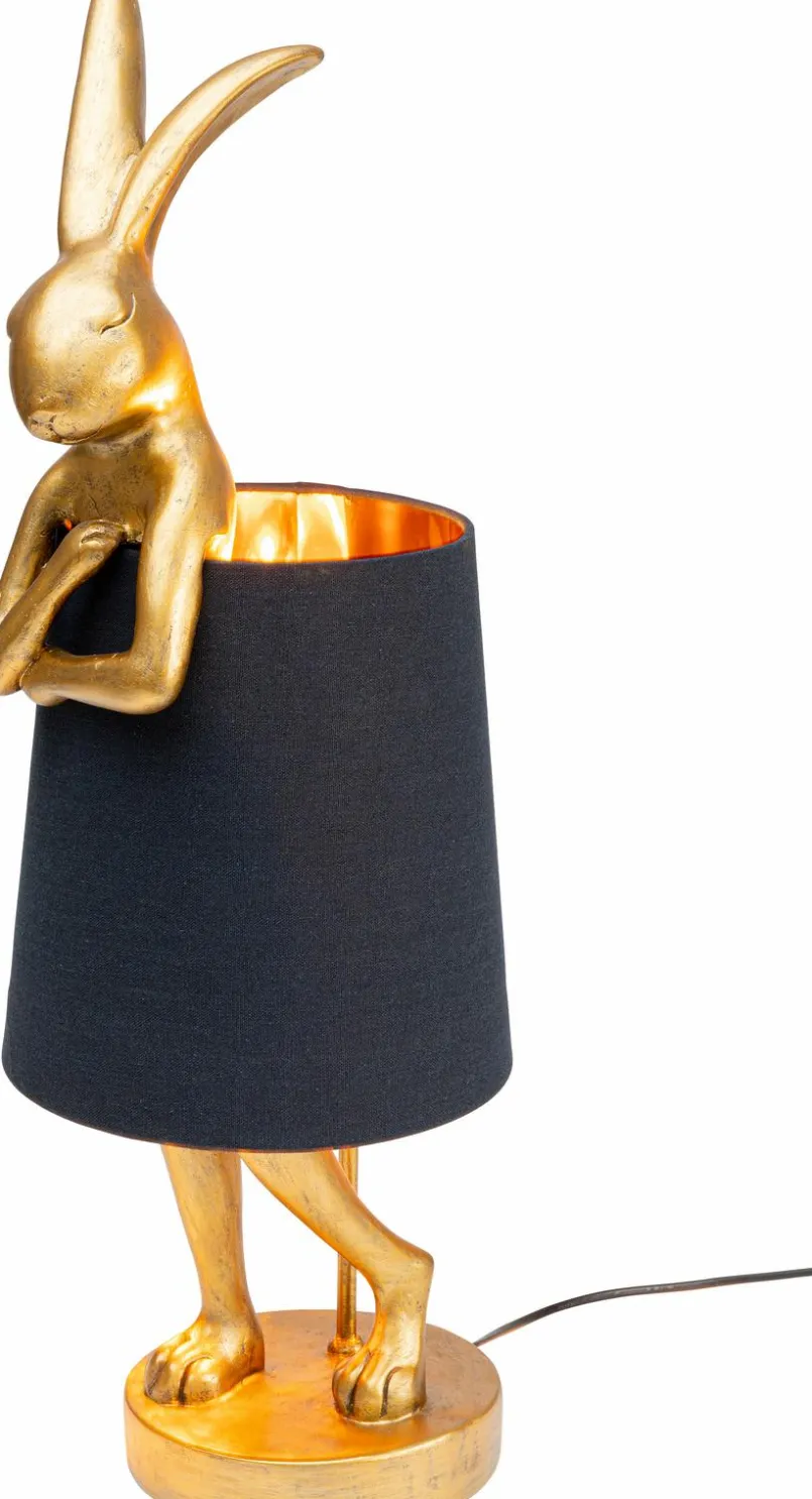 KARE DESIGN Tischlampen-Tischleuchte Animal Rabbit Gold / Schwarz