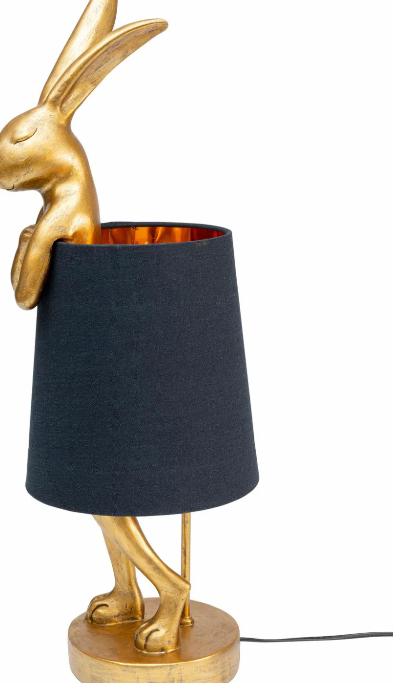KARE DESIGN Tischlampen-Tischleuchte Animal Rabbit Gold / Schwarz