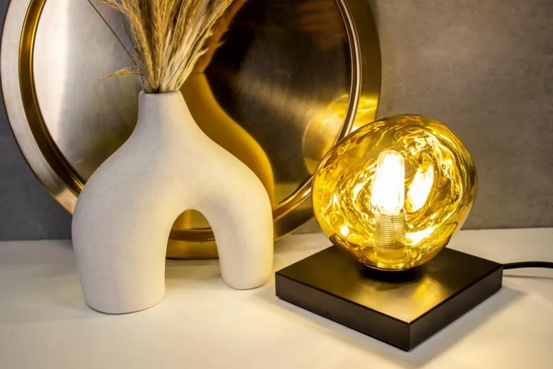 Eco-Light Tischlampen-Tischleuchte Canopus Goldgelb