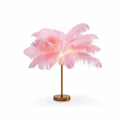 KARE DESIGN Tischlampen-Tischleuchte Feather Palm Rosa