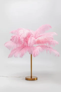 KARE DESIGN Tischlampen-Tischleuchte Feather Palm Rosa