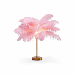 KARE DESIGN Tischlampen-Tischleuchte Feather Palm Rosa