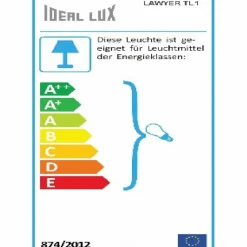Tischlampen|IDEAL LUX Tischleuchte Lawyer TL1 Altmessing