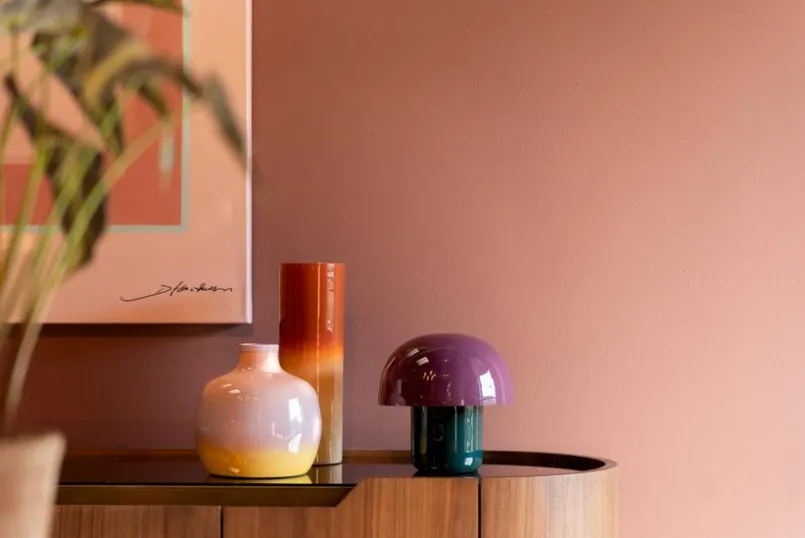 KARE DESIGN Tischlampen-Tischleuchte Mushroom Violett