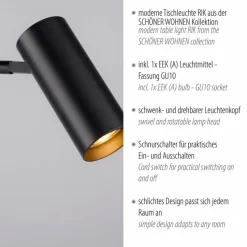 Tischlampen|SCHÖNER WOHNEN-Kollektion Tischleuchte Rik Schwarz