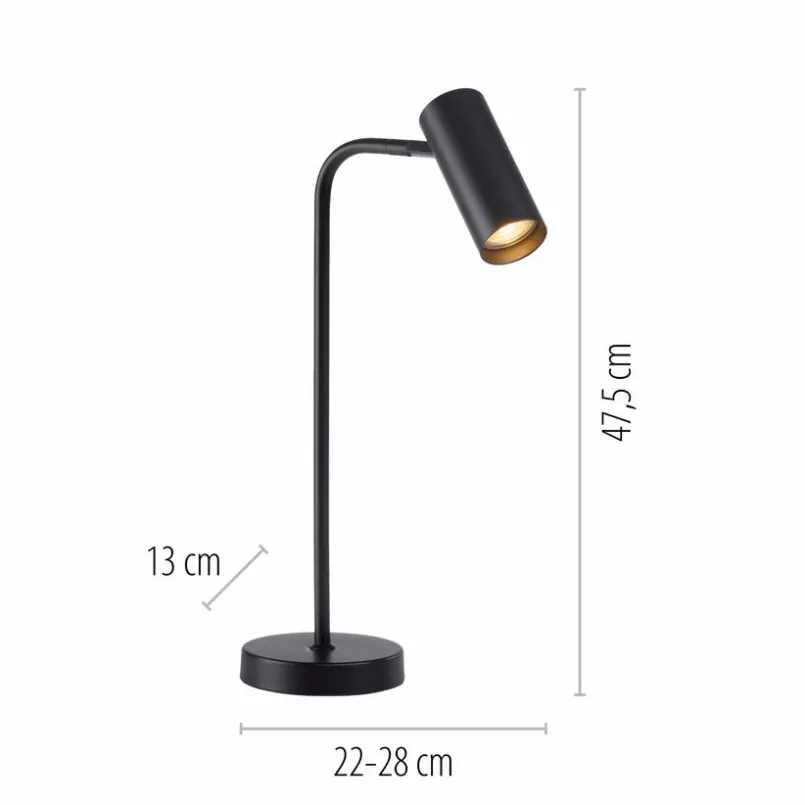 Tischlampen|SCHÖNER WOHNEN-Kollektion Tischleuchte Rik Schwarz