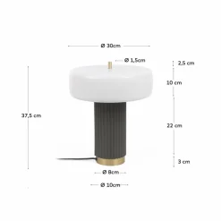 Tischlampen|Kave Home Tischleuchte Serenella Grün