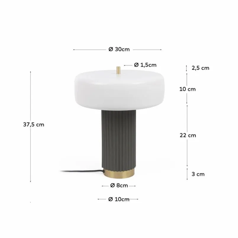 Tischlampen|Kave Home Tischleuchte Serenella Grün