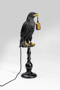 KARE DESIGN Tischlampen-Tischleuchte Sitting Crow Schwarz