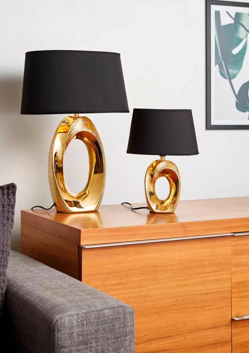 Reality Leuchten Tischlampen-Tischleuchte Taba Gold