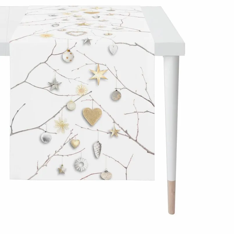 Weihnachtstextilien|Tischwäsche|Apelt Tischläufer 46 x 140 cm Weiß