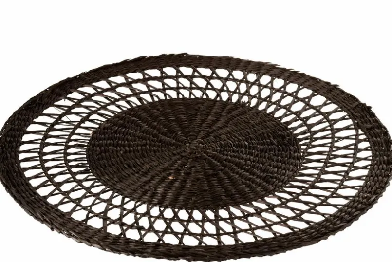 DAHEIM Tischwäsche|Tischwäsche-Tischset Ø 38,5 cm Schwarz