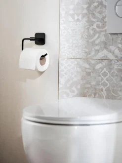 WENKO Badzubehör-Toilettenpapierhalter Porto Schwarz