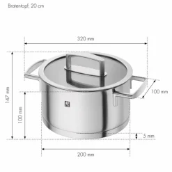 Töpfe|Zwilling Topfset Vitality 5tlg. Silber