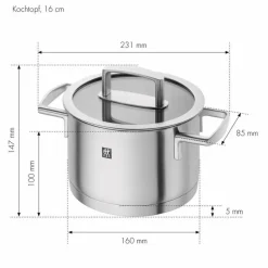 Töpfe|Zwilling Topfset Vitality 5tlg. Silber
