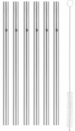 Bar- & Weinzubehör|WMF Trinkhalm Baric 6tlg. Silber